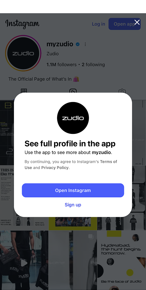 My Zudio Page